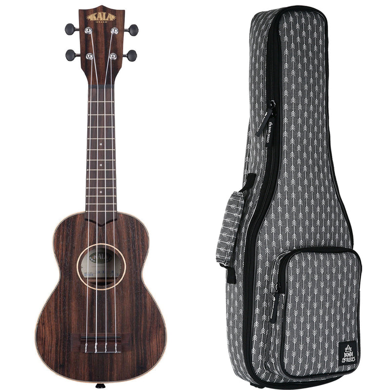 Kala Striped Ebony Soprano Ukulele