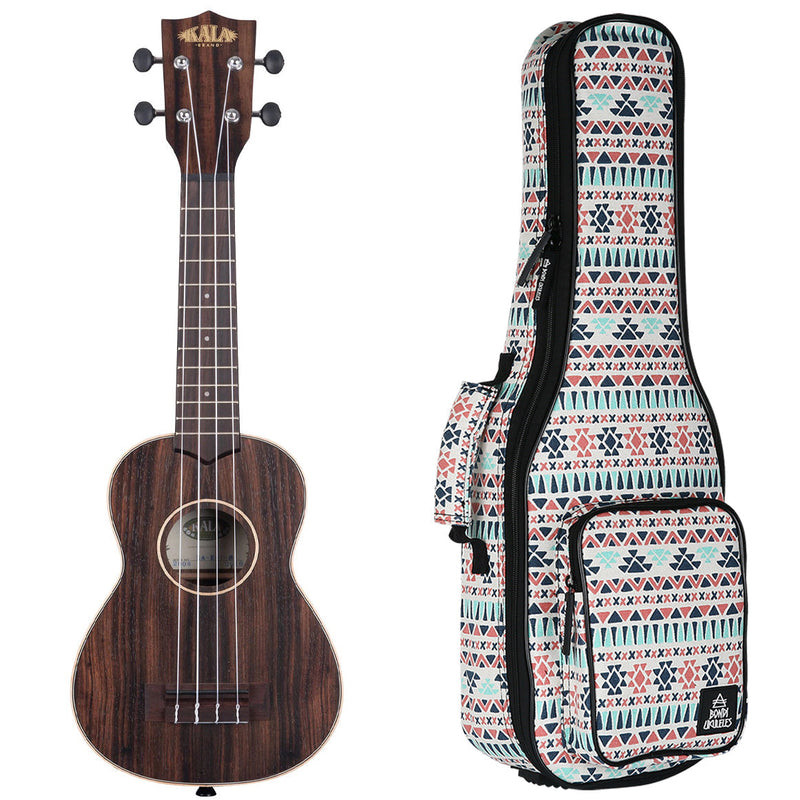 Kala Striped Ebony Soprano Ukulele