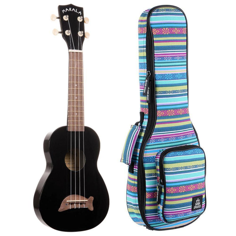 Makala Dolphin Black Sparkle Soprano Ukulele