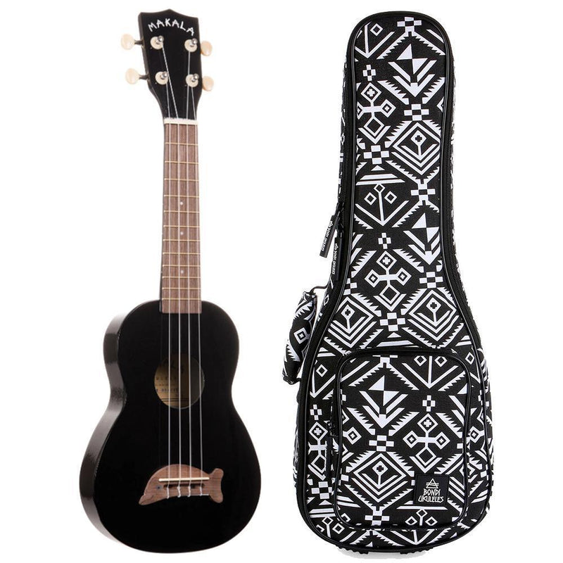 Makala Dolphin Black Sparkle Soprano Ukulele