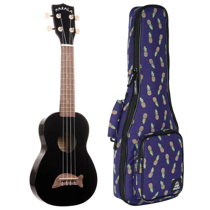 Makala Dolphin Black Sparkle Soprano Ukulele