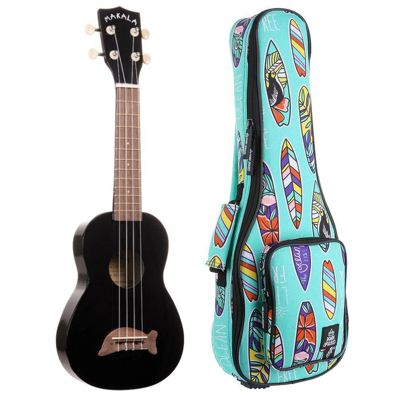 Makala Dolphin Black Sparkle Soprano Ukulele