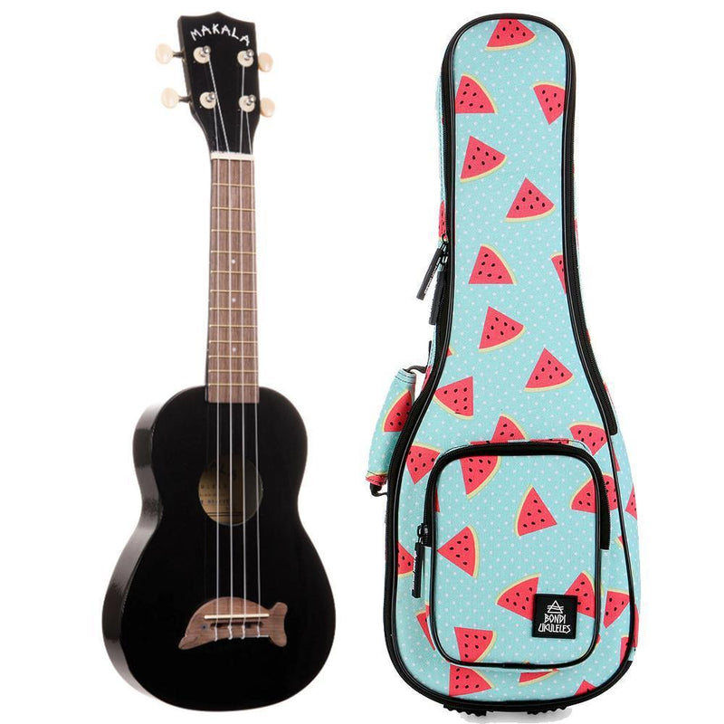 Makala Dolphin Black Sparkle Soprano Ukulele