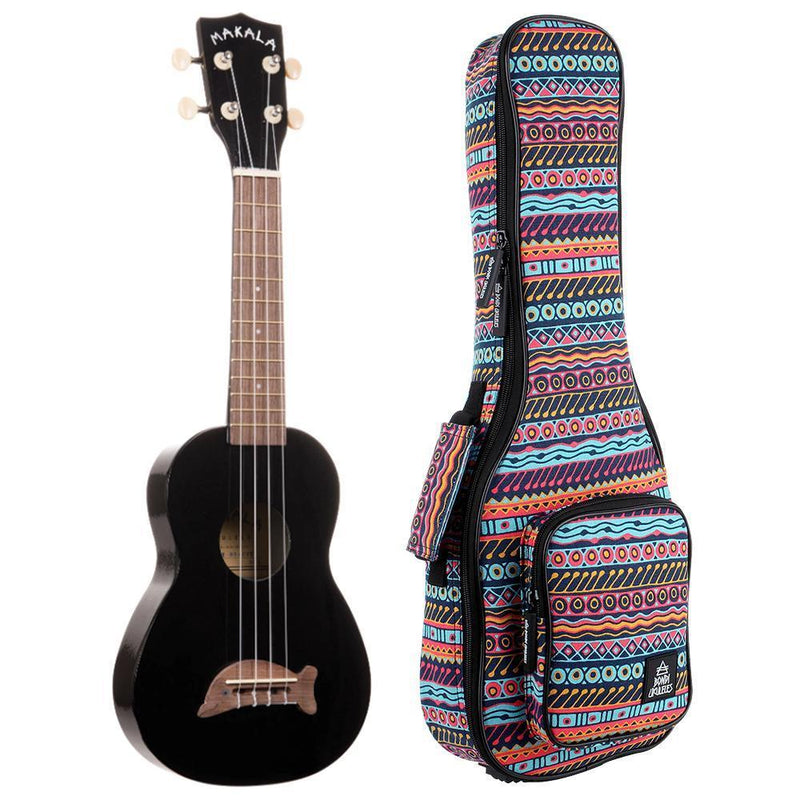 Makala Dolphin Black Sparkle Soprano Ukulele