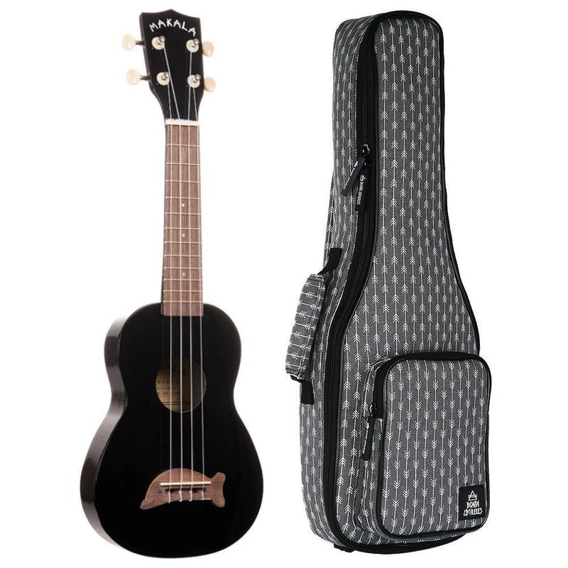 Makala Dolphin Black Sparkle Soprano Ukulele