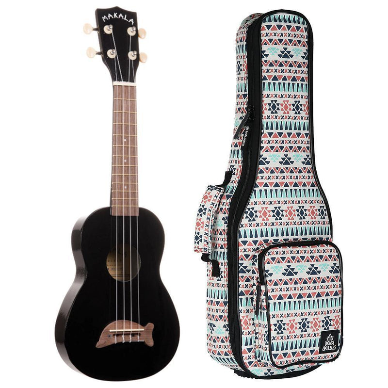 Makala Dolphin Black Sparkle Soprano Ukulele