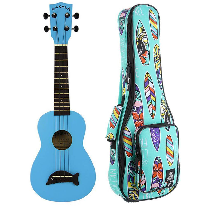 Makala Dolphin Blue Gloss Soprano Ukulele