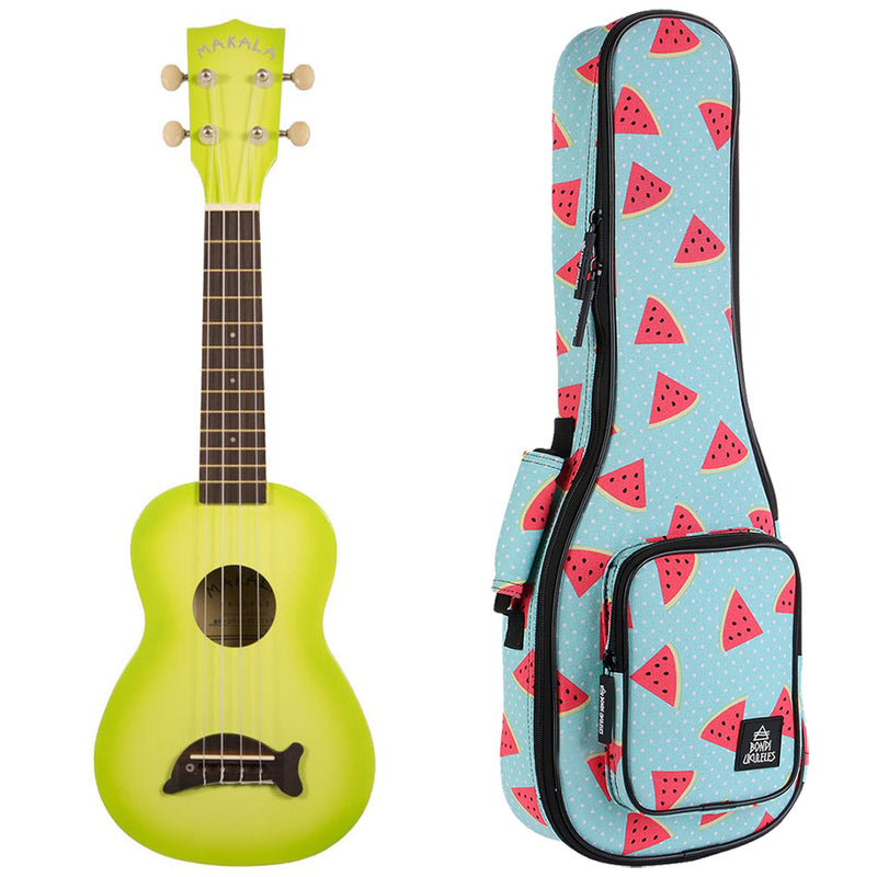Makala Dolphin Green Burst Soprano Ukulele