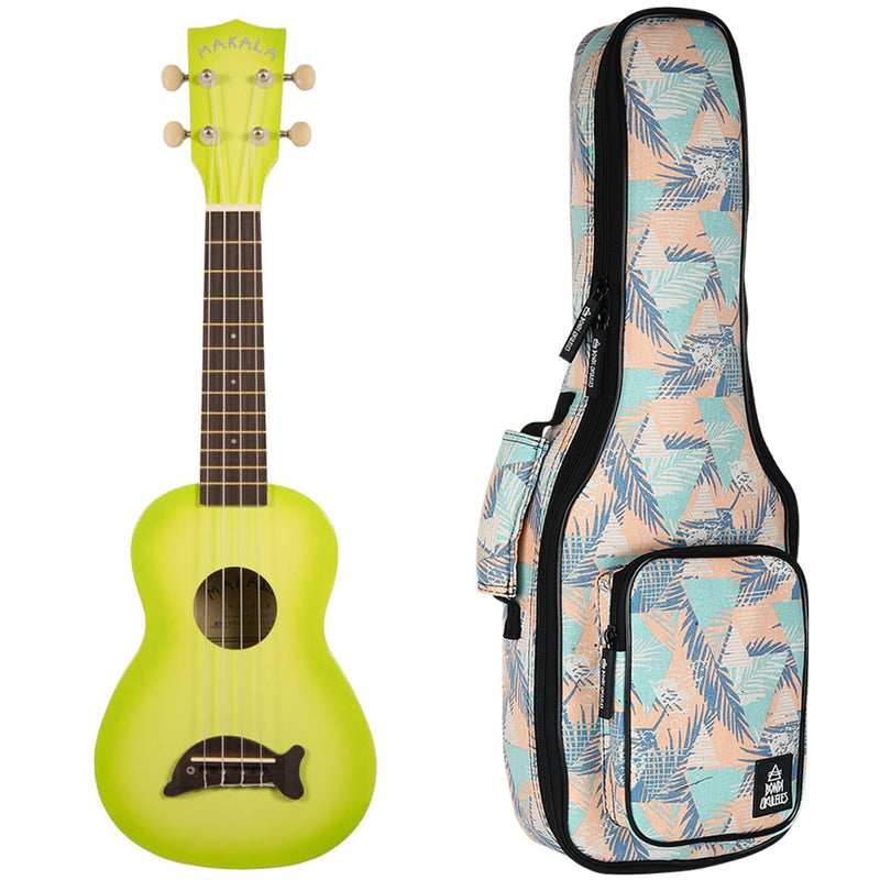 Makala Dolphin Green Burst Soprano Ukulele