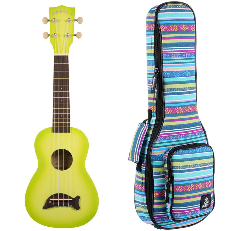 Makala Dolphin Green Burst Soprano Ukulele