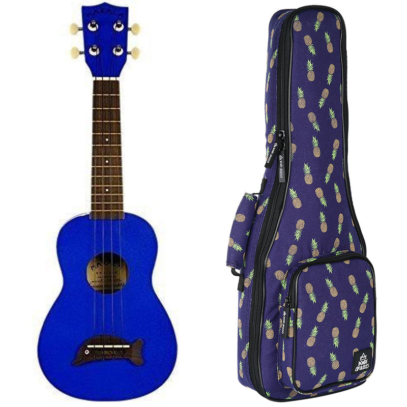 Makala Dolphin Metallic Blue Soprano Ukulele