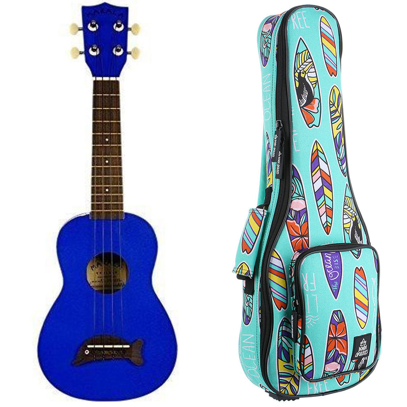 Makala Dolphin Metallic Blue Soprano Ukulele