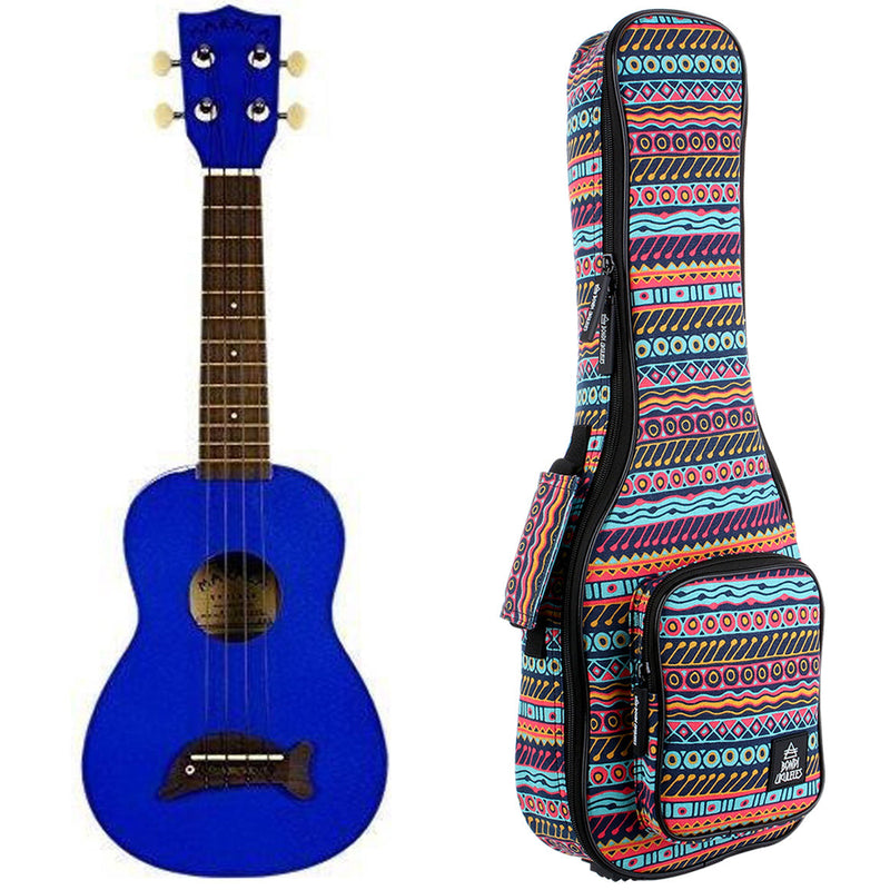 Makala Dolphin Metallic Blue Soprano Ukulele