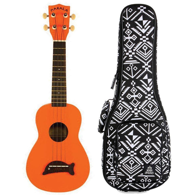 Makala Dolphin Orange Gloss Soprano Ukulele