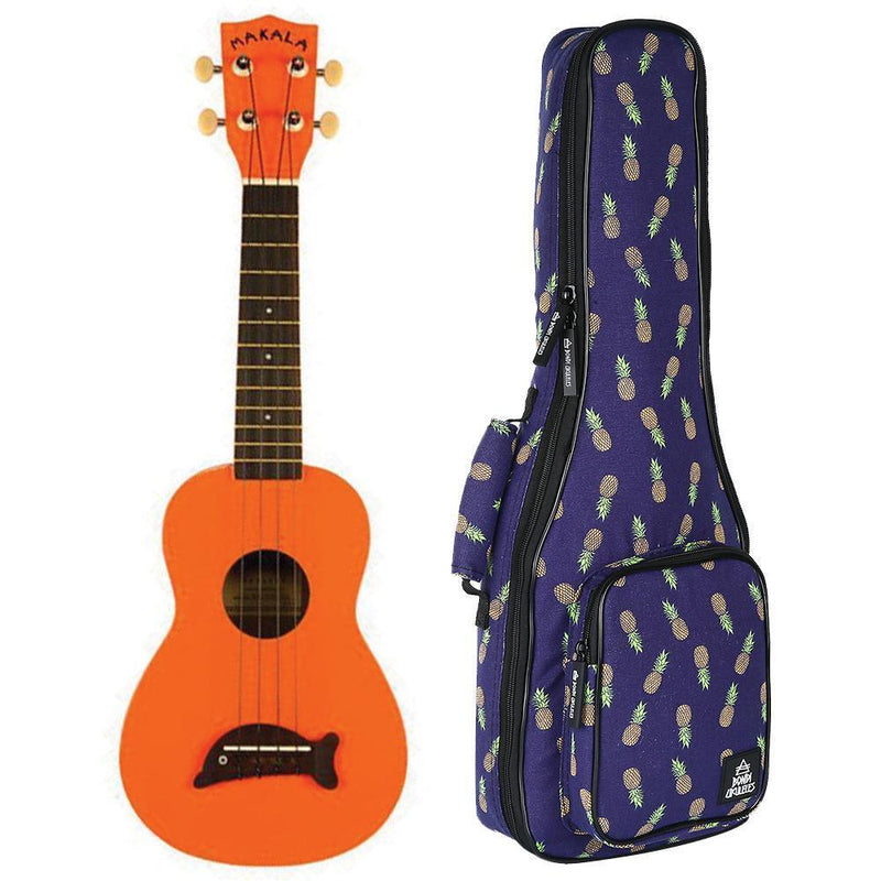 Makala Dolphin Orange Gloss Soprano Ukulele