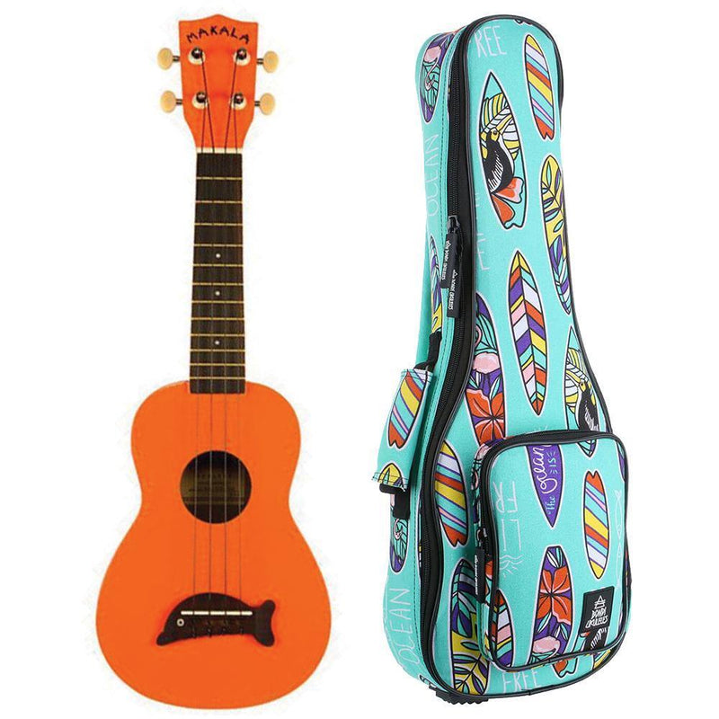 Makala Dolphin Orange Gloss Soprano Ukulele