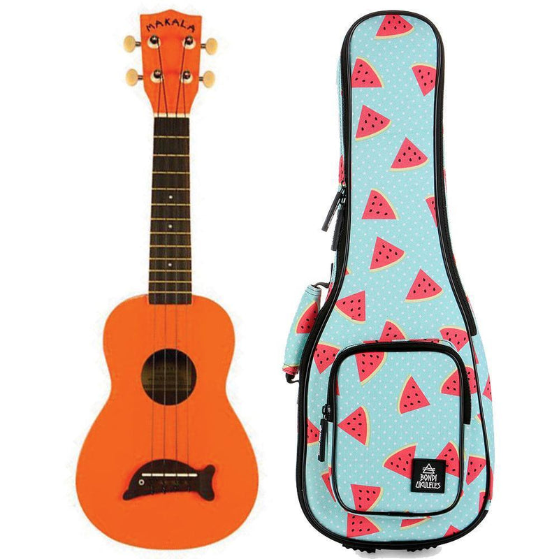 Makala Dolphin Orange Gloss Soprano Ukulele