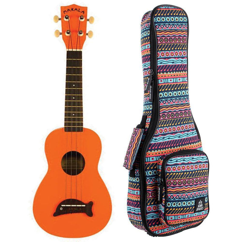 Makala Dolphin Orange Gloss Soprano Ukulele