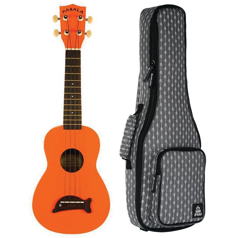 Makala Dolphin Orange Gloss Soprano Ukulele