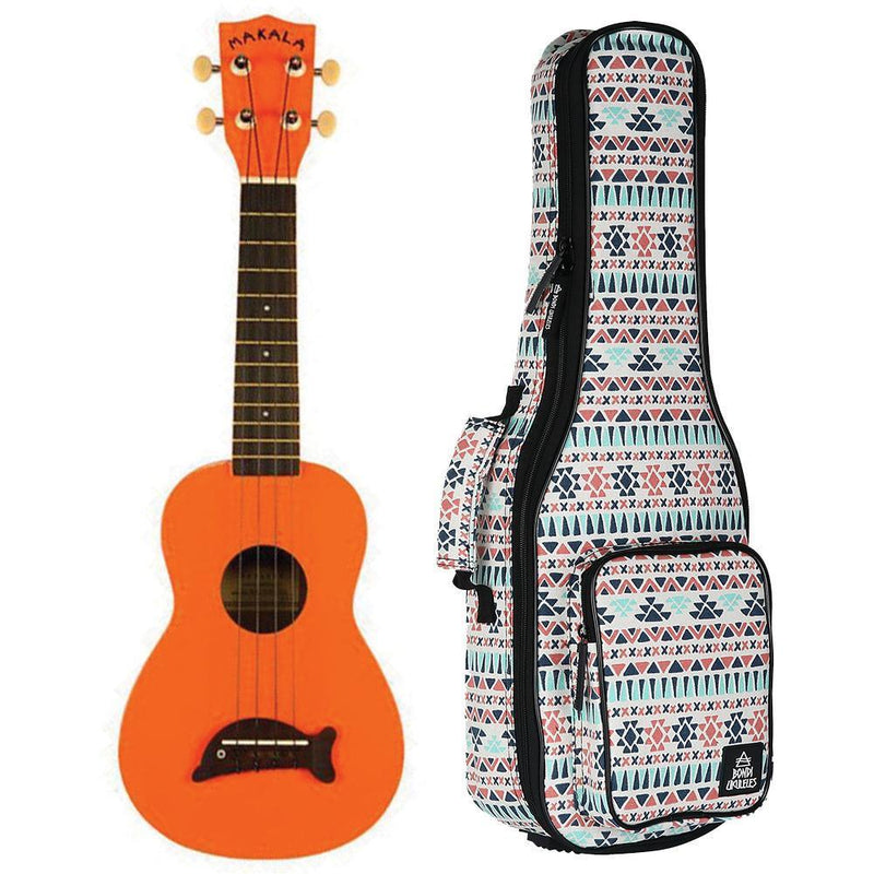 Makala Dolphin Orange Gloss Soprano Ukulele