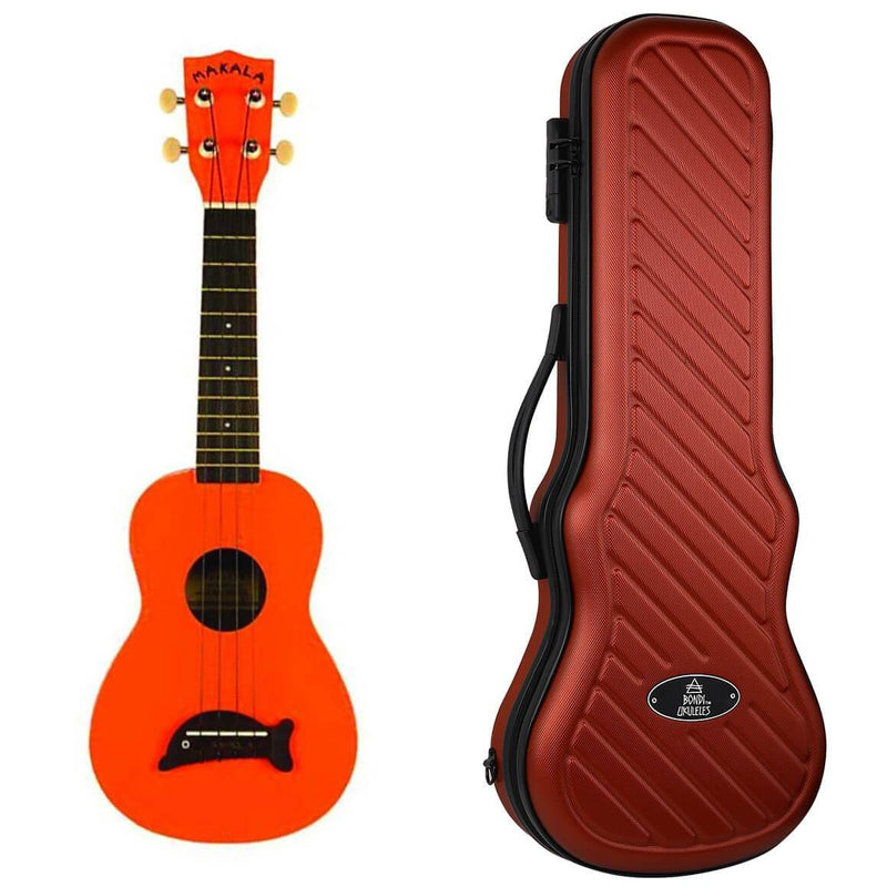 Makala Dolphin Orange Gloss Soprano Ukulele