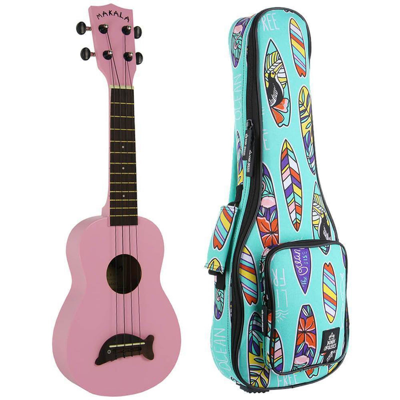 Makala Dolphin Pink Gloss Soprano Ukulele