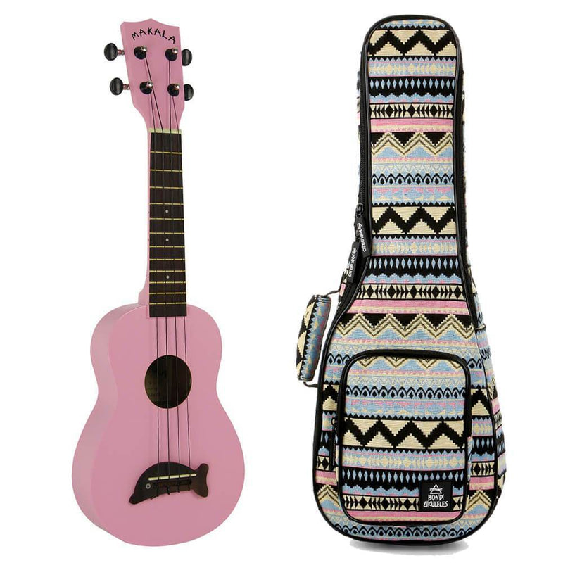 Makala Dolphin Pink Gloss Soprano Ukulele