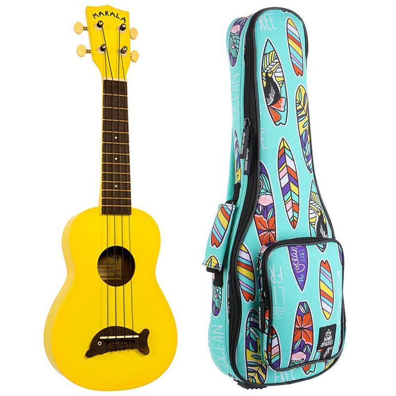 Makala Dolphin Yellow Burst Soprano Ukulele