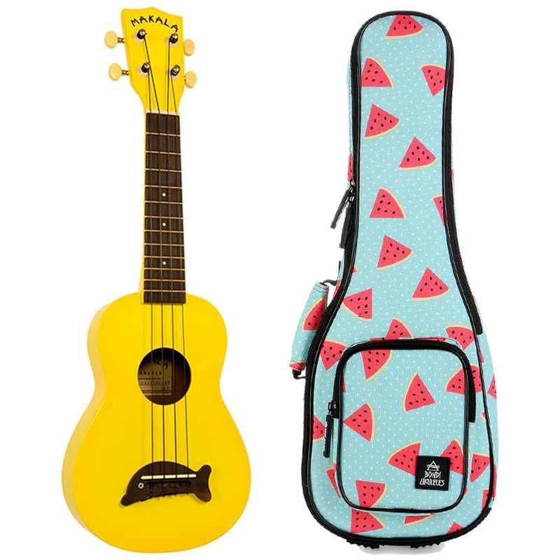 Makala Dolphin Yellow Burst Soprano Ukulele
