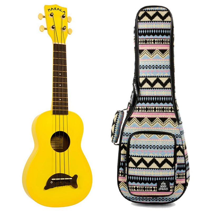 Makala Dolphin Yellow Burst Soprano Ukulele
