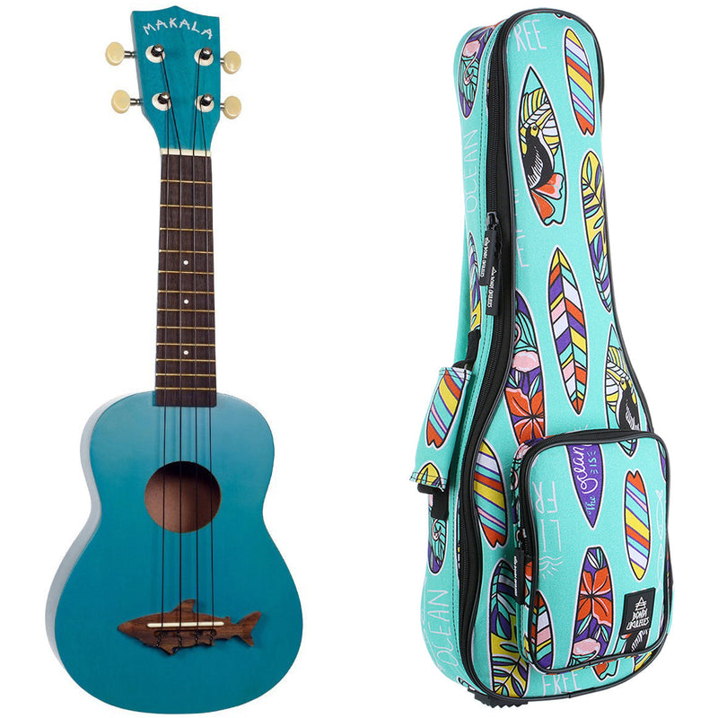 Makala Shark Mako Blue Soprano Ukulele