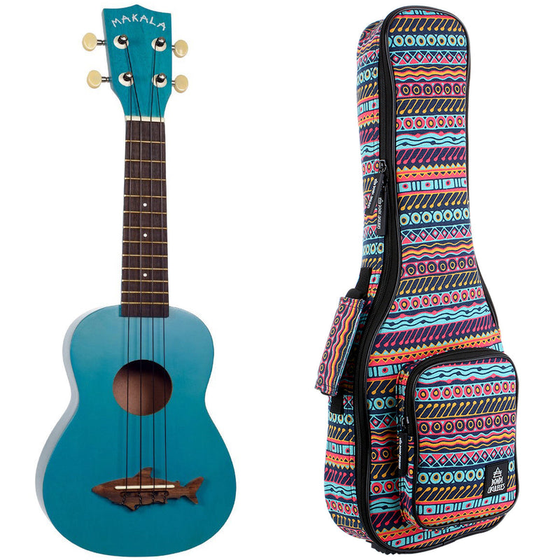 Makala Shark Mako Blue Soprano Ukulele