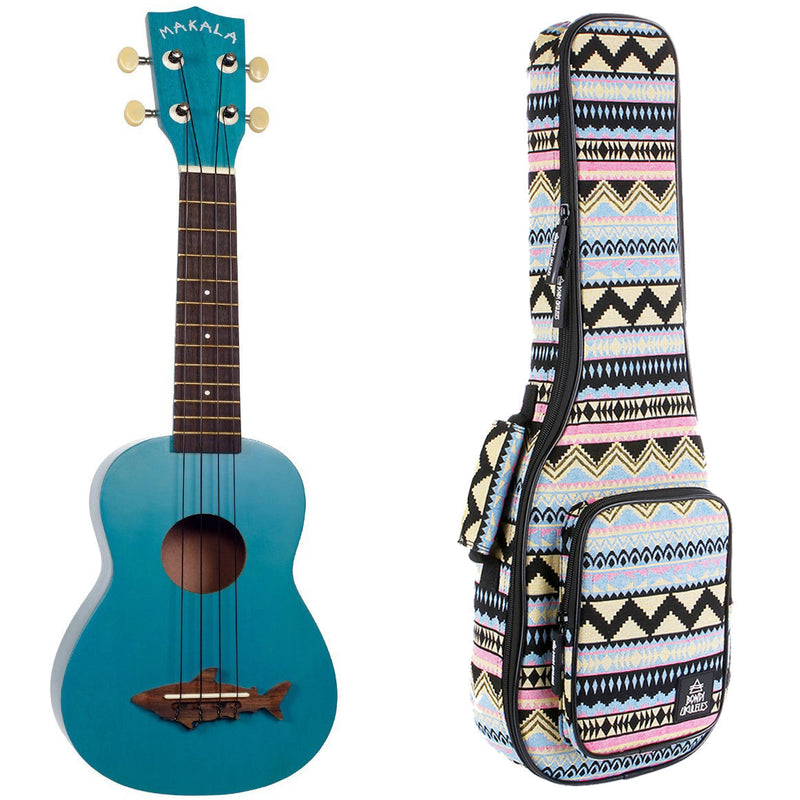 Makala Shark Mako Blue Soprano Ukulele