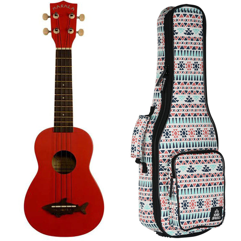 Makala Shark Sea Red Soprano Ukulele