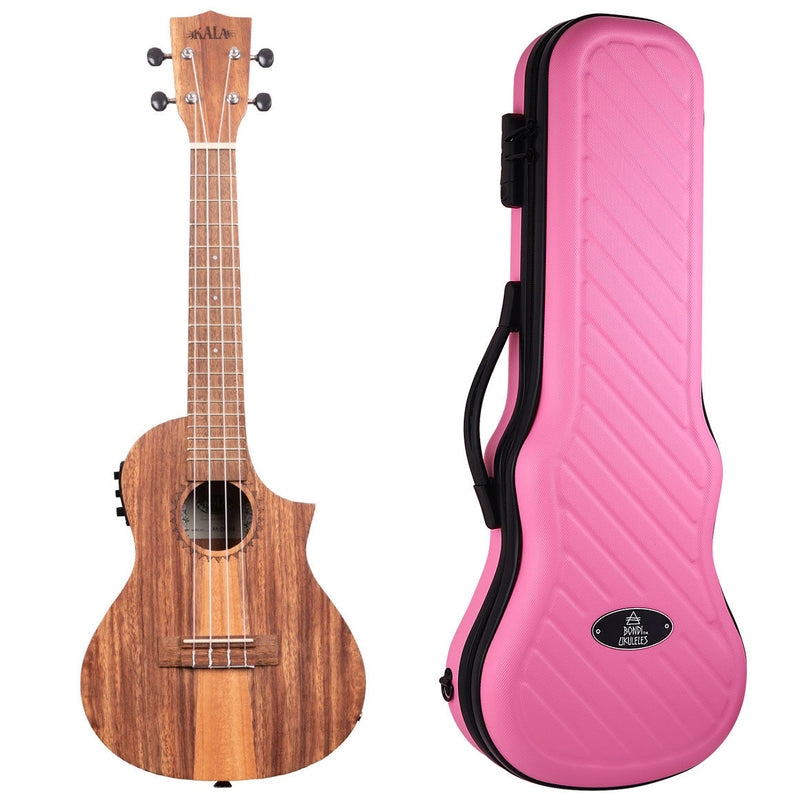 Teak Tri-Top Cutaway Concert Ukulele with EQ