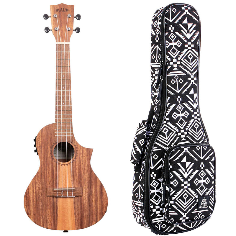 Teak Tri-Top Cutaway Concert Ukulele with EQ