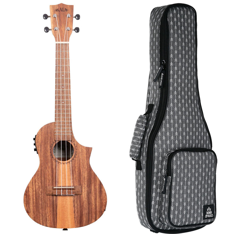 Teak Tri-Top Cutaway Concert Ukulele with EQ