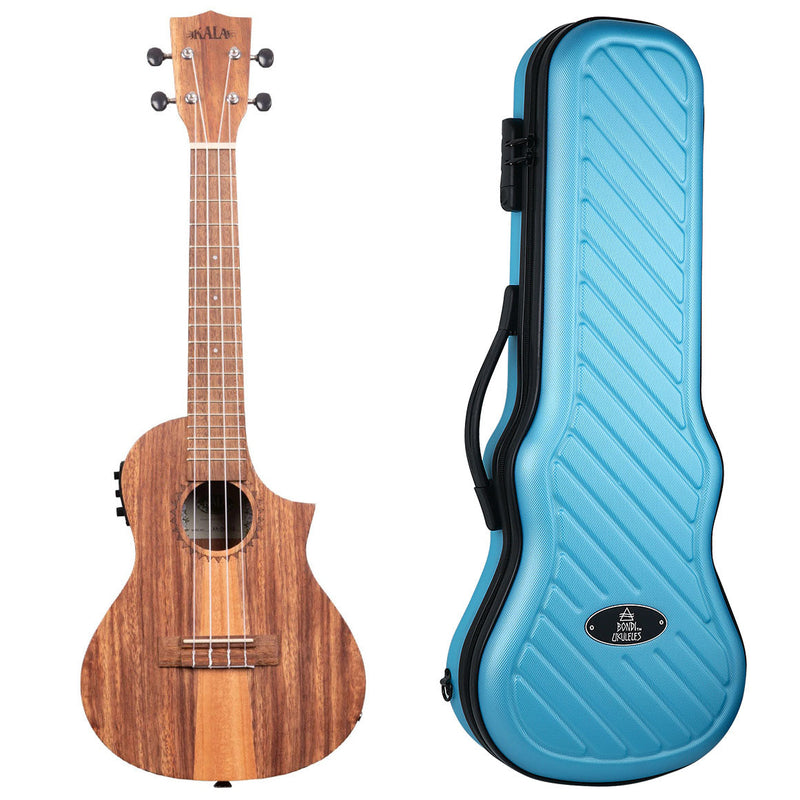 Teak Tri-Top Cutaway Concert Ukulele with EQ