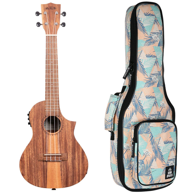 Teak Tri-Top Cutaway Concert Ukulele with EQ