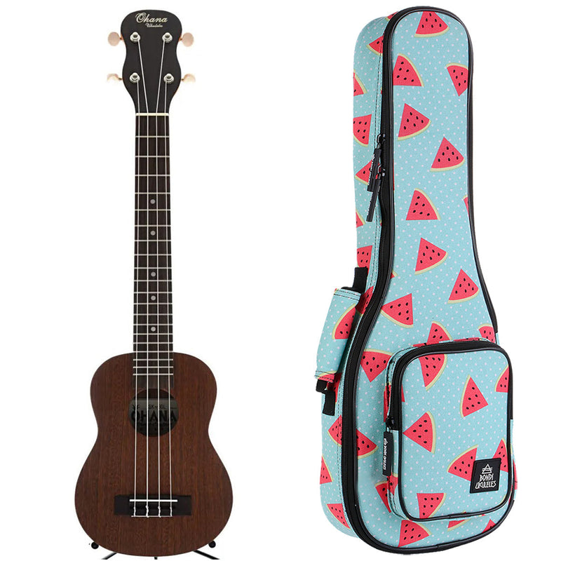 Ohana SK-30L Mahogany Soprano Ukulele - Tenor Neck