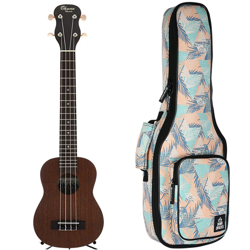Ohana SK-30L Mahogany Soprano Ukulele - Tenor Neck