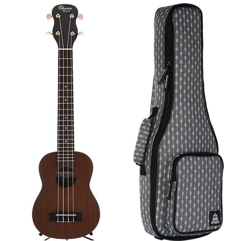 Ohana SK-30L Mahogany Soprano Ukulele - Tenor Neck