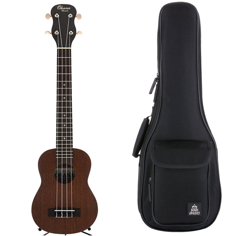 Ohana SK-30L Mahogany Soprano Ukulele - Tenor Neck
