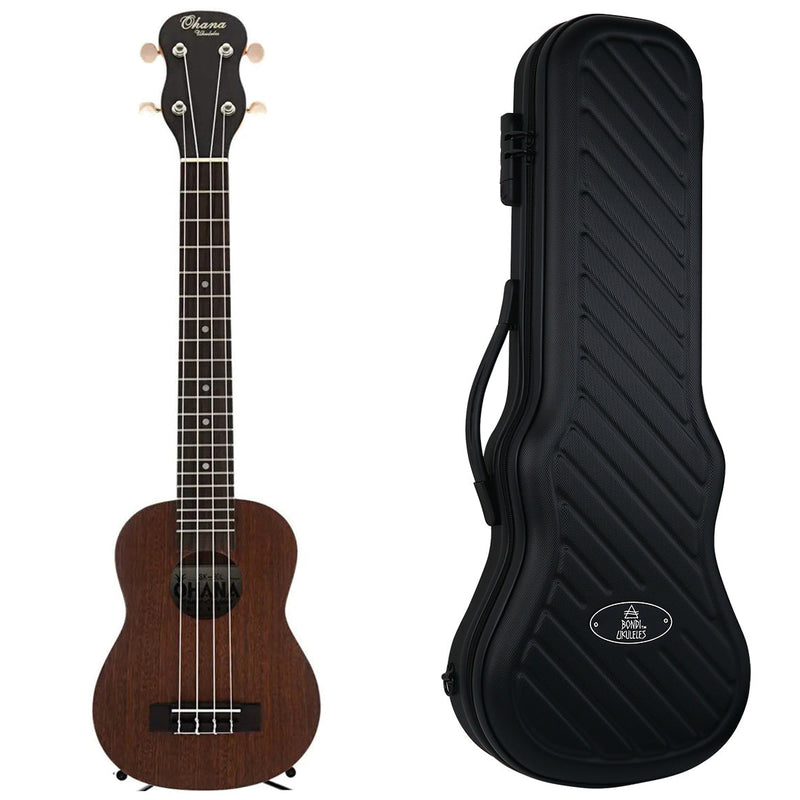 Ohana SK-30L Mahogany Soprano Ukulele - Tenor Neck