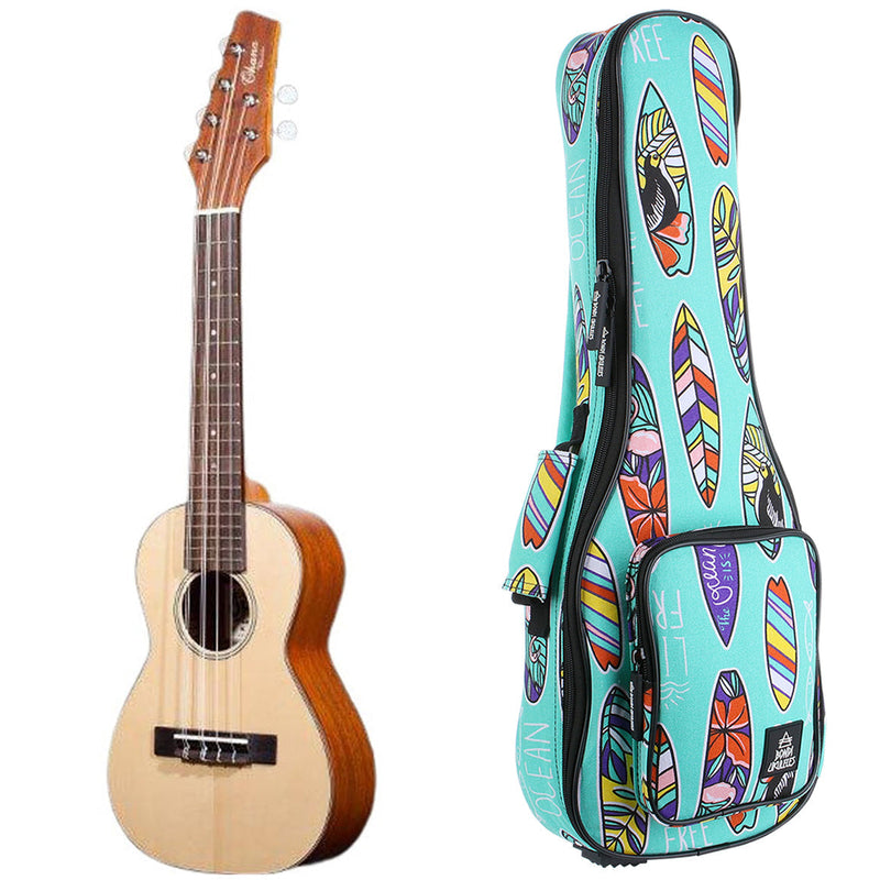 Ohana Solid Spruce Tenor 6-String Ukulele