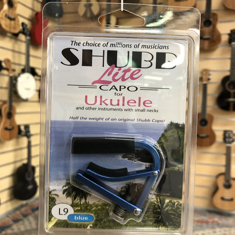Shubb Ukulele Capo - Light Blue